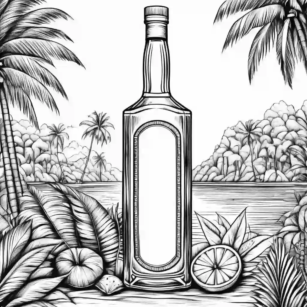 Bottle of Rum coloring pages